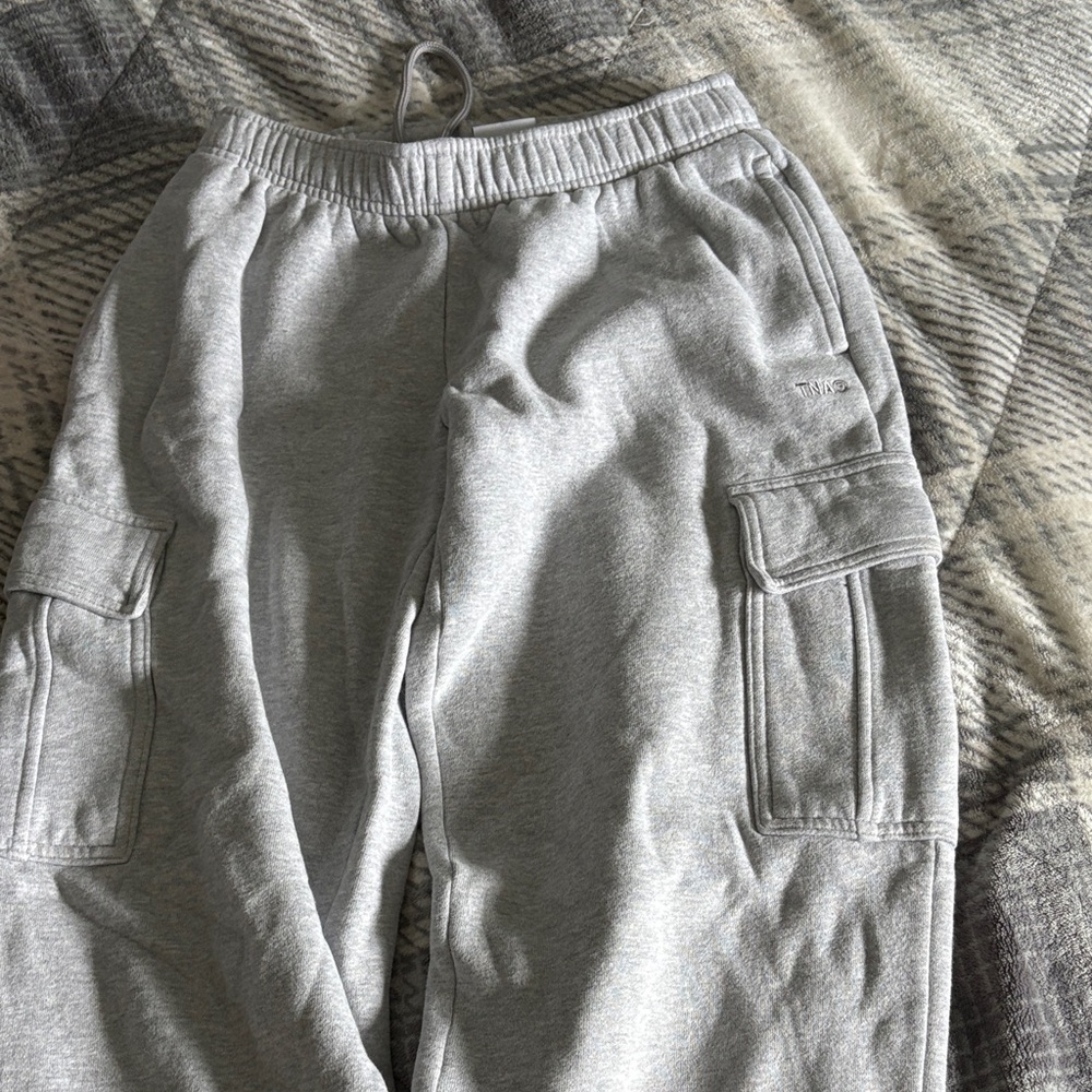 TNA Light Gray Cargo Pants